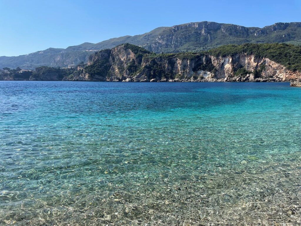 Clean sea water in Rovinia beach